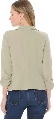 Vista 6 de MINEFREE Chaqueta de punto para mujer, ligera, informal, de manga 34 (S-3XL)