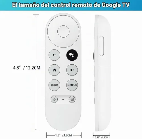 Vista 7 de Control remoto de repuesto para Google TV Streamer (4K), control remoto por voz