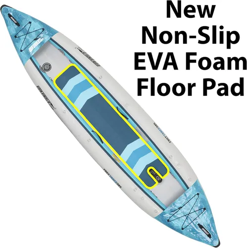 Vista 7 de Sea Eagle Kayak inflable Fasttrack rediseñado de 385 pies de 12 pies 8 pulgadas, kayak de turismo para 2 personas, fondo rígido en V de alta presión
