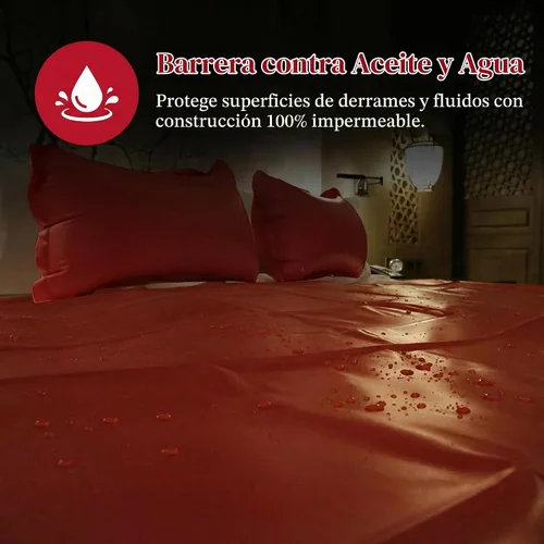 Vista 3 de Zishine Sábanas impermeables de vinilo Queen para spa de masaje de aceite