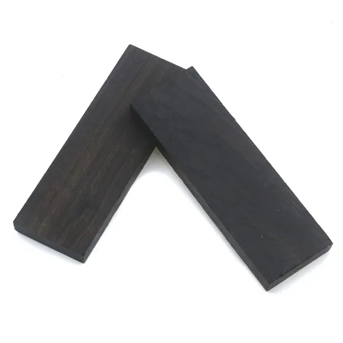 Vista 5 de Coshar 2 piezas de madera de ébano negro madera negro ébano blanco mango de madera material para bricolaje instrumentos de música herramientas