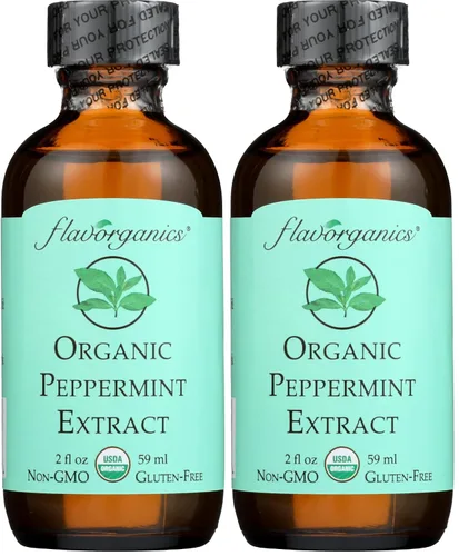 Vista 2 de Flavorganics Extracto de menta orgánico, sin gluten, sin OMG, 2 onzas líquidas (paquete de 1)
