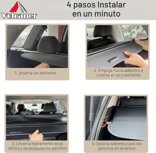 Vista 6 de Cubierta de carga para Toyota Corolla Cross 2026, accesorios 2022-2025, cubierta retráctil para maletero de seguridad para accesorios Corolla Cross