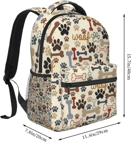 Vista 2 de Mochila para la escuela, laptop, mochila grande casual para estudiantes, niñas, niños, adolescentes, viajes, deportes, trabajo, Divertido estampado