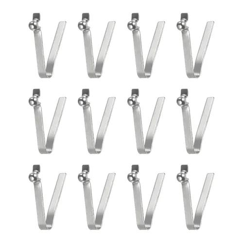 Vista 13 de HARFINGTON 12 unids botón único kayak paleta broche resorte clip 0.630x0.220 in 65Mn resorte acero en forma de V hueco elevación telescópica tubo