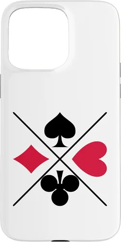 Vista 28 de Funda para iPhone 16 Poker Card Game Symbols Spades Check Cross Heart Games Cards Case