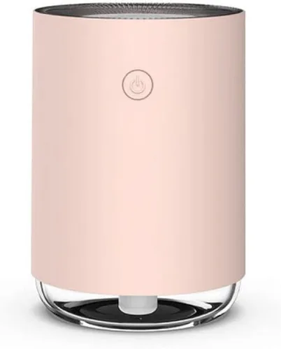 Vista 3 de Humidificador de aire, humidificador portátil de aceite aromático, purificador de fragancia para el hogar del automóvil con luces románticas, Rosa