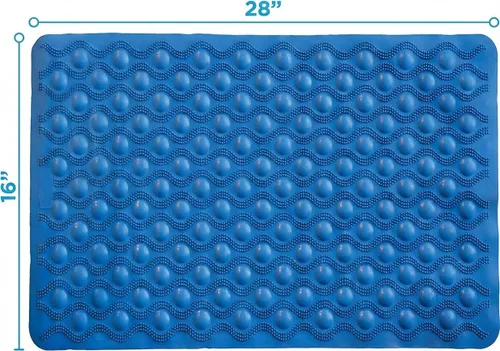 Vista 2 de NOVA Medical Products Alfombra de baño de goma, azul