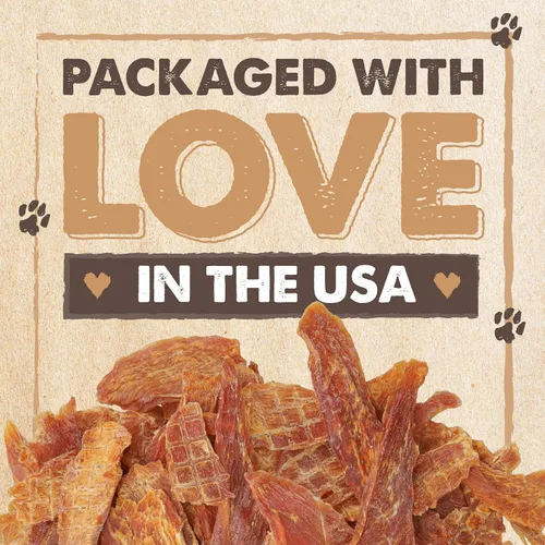 Vista 2 de Mighty Paw Naturals Chicken Jerky Dog Treats Cecina de pollo para razas pequeñas, medianas y grandes. Golosinas naturales para perros. Golosinas