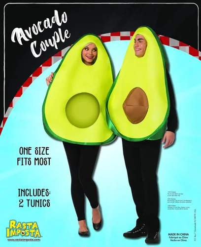 Vista 3 de Rasta Imposta Disfraz de aguacate para adultos par Verde