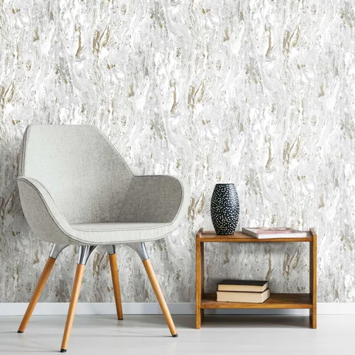 Vista 2 de RoomMates Papel pintado Silver Satellite Seas Peel & Stick