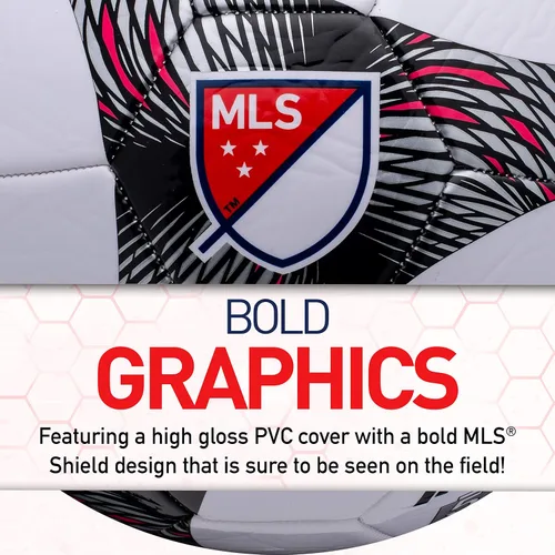 Vista 3 de Franklin Sports MLS Pro Vent Balón de Fútbol - Cubierta Suave - Balón de Fútbol de Tamaño y Peso Oficiales - Bomba de Aire Incluida