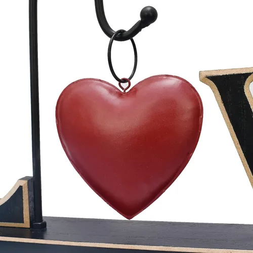 Vista 8 de Letrero de Amor de Madera Rústica Decoración de Mesa Independiente Bloque de Letras Recortadas Centro de Mesa Letrero Decorativo de Palabras Repisa