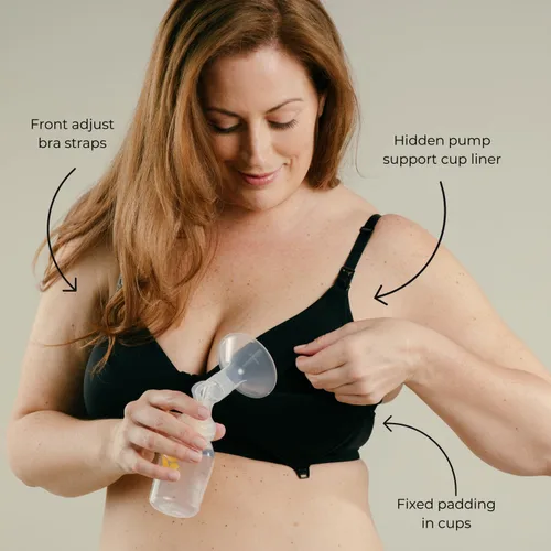Vista 5 de Simple Wishes - Brasier de lactancia y manos libres en uno, cómodo, acolchado, talla 32 a talla más grande 40DD.