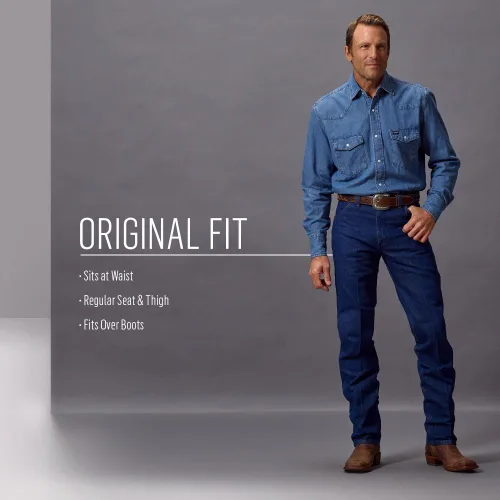 Vista 6 de Wrangler Jeans de corte vaquero de 13mwz para hombre Índigo (Prewashed Indigo)