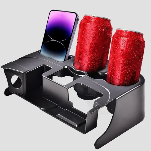 Vista 3 de PIT66 Soporte para taza de consola central, compatible con Dodge Ram 1500 2500 3500 2003-2012 negro mate 6L3Z-18264A01-B