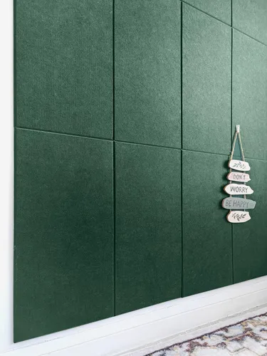 Vista 33 de Paneles acústicos cuadrados de 11.18 pulgadas, paquete de 12 paneles de pared que absorben el sonido, azulejos decorativos de fieltro insonorizados
