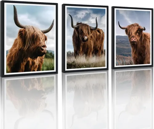 Vista 56 de 3 piezas modernas de lienzo de león de animales salvajes, pinturas de retratos de familia de leones, decoración de pared, obras de arte de sala
