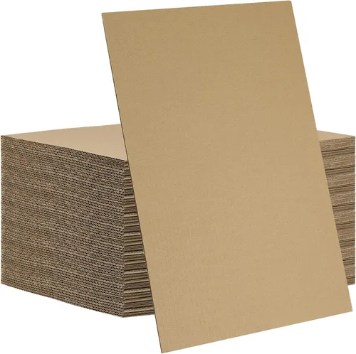 Vista 8 de PINGEUI 50 hojas de cartón corrugado de 10 x 10 pulgadas, hojas de cartón kraft marrón de 1/8 pulgadas de grosor, cartón corrugado para embalaje
