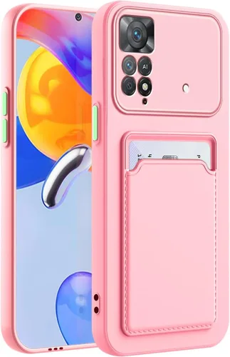 Vista 12 de Funda para Redmi Note 9 Pro, Redmi Note 9s con ranura para tarjetas de crédito, TPU suave TPU silicona resistente a los arañazos delgada ranura