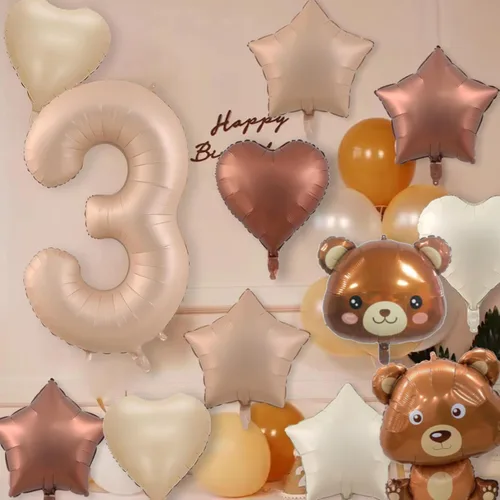 Vista 5 de 23 globos de oso, globos de 40 pulgadas, globos de oso de peluche de 40 pulgadas, globos de cumpleaños, globos de aluminio de animales para Caramelo