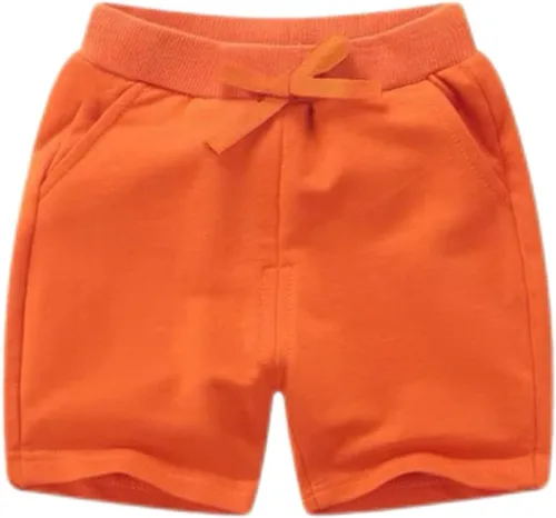 Vista 3 de Paquete de 2 pantalones cortos deportivos de punto de verano para niños y niñas, pantalones cortos suaves casuales para bebés