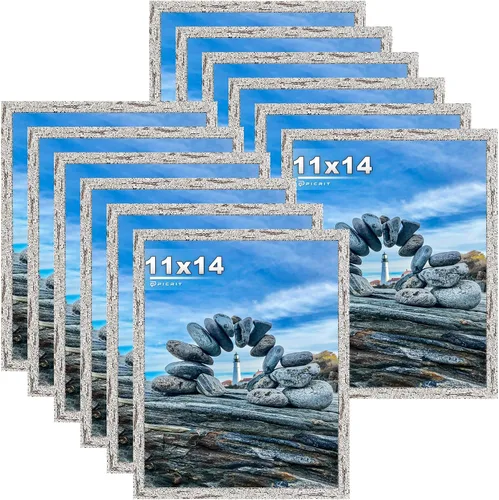 Vista 185 de Picrit - Juego de 12 portarretratos de 4 x 6 pulgadas, para fotos de 3.5 x 5 con paspartú o 4 x 6 pulgadas sin paspartú, marcos para colgar