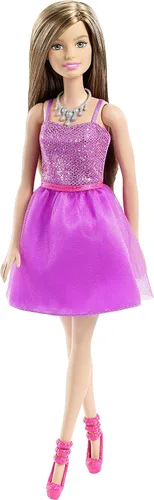 Vista 4 de Muñeca Barbie, vestido púrpura