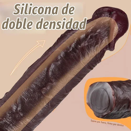 Vista 4 de Consolador ultra realista de 8 pulgadas, textura realista de piel, silicona líquida gruesa con potente ventosa, principiante para punto G y juego