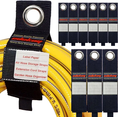 Vista 3 de Paquete de 19 correas de almacenamiento resistentes con capacidad para cables largos de 50 libras
