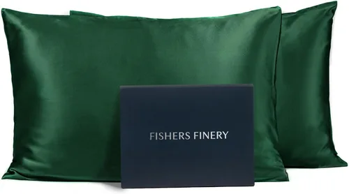Vista 25 de Fishers Finery Funda de almohada de seda de morera 100% pura de 25mm (Rojo King)