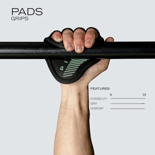 Vista 4 de PICSIL Almohadillas de agarre de fitness, la alternativa a los guantes de gimnasio, almohadillas de levantamiento para levantamiento de pesas