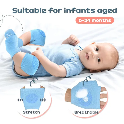 Vista 3 de BOSONER Rodilleras antideslizantes para bebés y niños y niñas, el mejor regalo para bebés, rodilleras unisex para bebés y niños pequeños