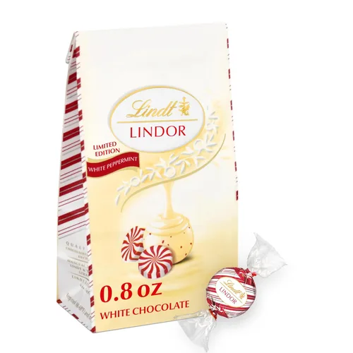 Vista 18 de Lindt LINDOR - Trufas de chocolate blanco con fresas y crema para San Valentín, bolsa de 5.1 oz