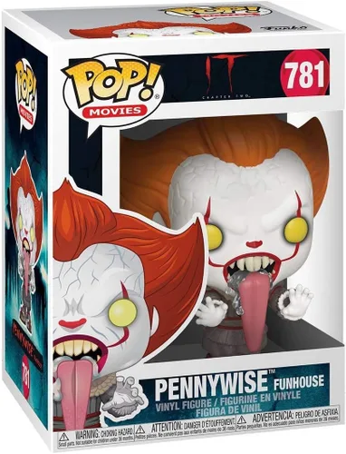 Vista 3 de POP Stephen King's It Chapter 2 - Funhouse Pennywise con lengua de perro Funko figura de vinilo (paquete con funda protectora de caja compatible)