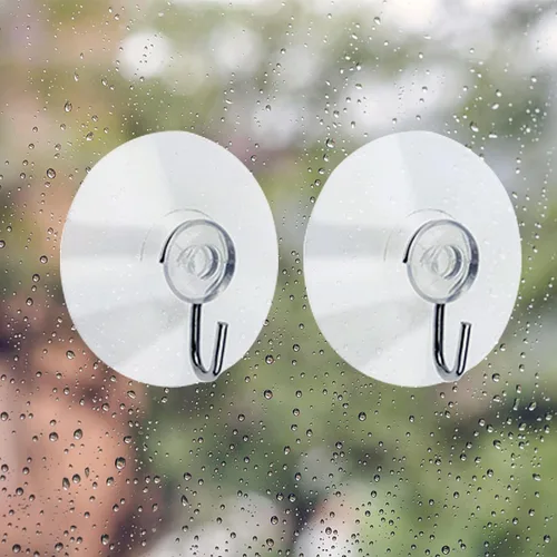 Vista 4 de Yesland 80 ganchos de pared con ventosa, almohadillas de plástico reutilizables transparentes y ganchos de utilidad, suministros prácticos