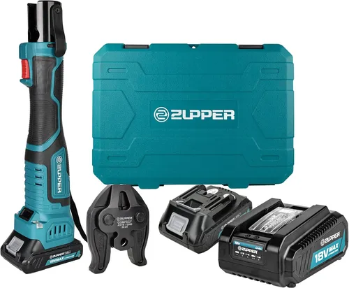 Vista 13 de ZUPPER - Mini herramienta de prensa para manguitos de acero inoxidable de tubo PEX de 1/2", 3/4", 1