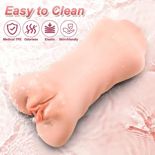 Vista 5 de Masturbador masculino Pocket Pussy 3 en 1, juguetes sexuales para adultos para hombres, estimulación del pene, juguete masturbador masculino con ano