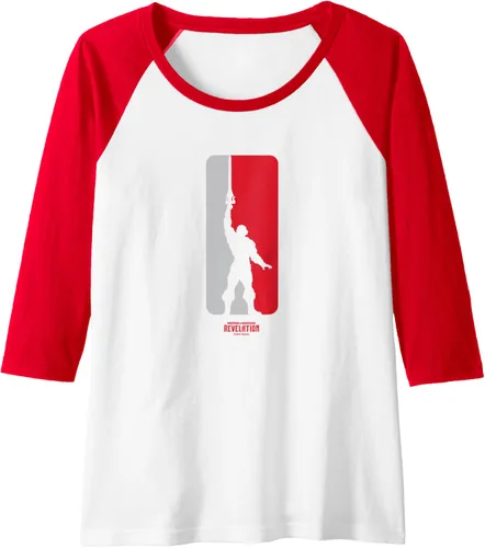 Vista 11 de MOTU - Camiseta de béisbol raglán con logotipo de silueta He-Man, Negro