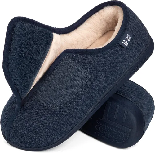 Vista 13 de LongBay Pantuflas ajustables para mujeres, de espuma viscoelástica, cómodas, anchas, zapatos de casa para diabéticos, Edema, ortopédicos