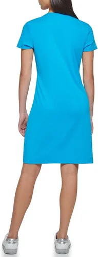Vista 3 de Calvin Klein Vestido de algodón acanalado con cordones 1 x 1 para mujer