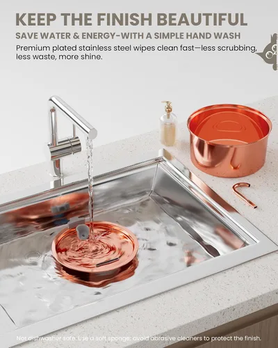 Vista 3 de Tomxcute Copper Cat Water Fountain, 108oz/3.2L Large Capacity, Ultra-Quiet Pump (≤25dB), Multi-Layer Filtration, Easy Hand-Wash Design for Cats &
