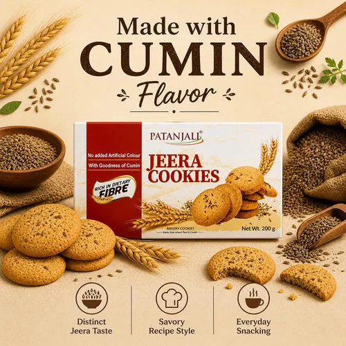 Vista 7 de Patanjali Biscuit Jeera (paquete de 3) - 7.05 oz