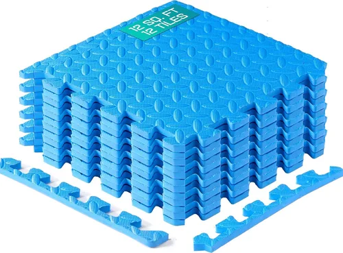 Vista 10 de Yes4All Alfombrillas Entrelazadas de EVA, Baldosas de Suelo tipo Rompecabezas, Acolchado de Suelo de Espuma con Borde para Muebles, Espacio