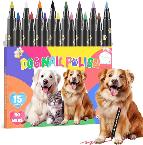 Vista 8 de MSDADA Bolígrafos de esmalte de uñas para perros de secado rápido, juego de esmaltes de uñas de 9 colores para perros, seguro y fácil de aplicar