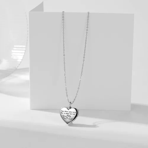 Vista 110 de Collar con colgante de urna de cenizas de cremación y árbol de la vida para mujer, plata de ley US1