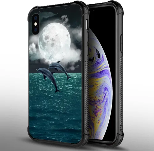 Vista 47 de Funda compatible con iPhone XR, diseño de elefantes africanos para niñas, diseño de patrón a prueba de golpes, antiarañazos, carcasa trasera