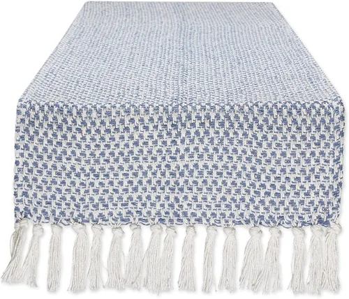 Vista 21 de DII Woven Basics Collection - Camino de mesa de punto 100% algodón, 15 x 72 pulgadas, aguamarina
