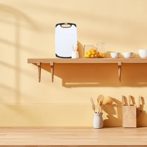 Vista 3 de Tabla de Cortar de Plástico de Alta Densidad con Mango Integrado - Fácil de Limpiar, Tabla de Cortar Antideslizante para Cocina - Tabla de Cortar