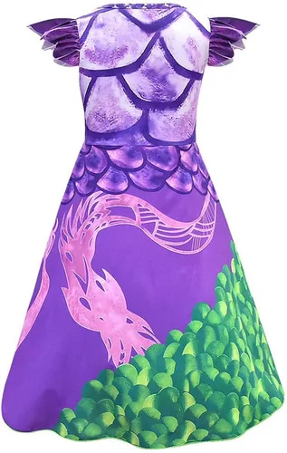 Vista 2 de TOPINCN Dragon Mal Dress Popular Halloween & Cosplay Costume, Exquisite Patterns, High end Material, Suitable for Multiple Occasions (130cm)